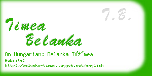 timea belanka business card